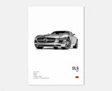 Affiches voitures murales à l'effigie de Mercedes AMG