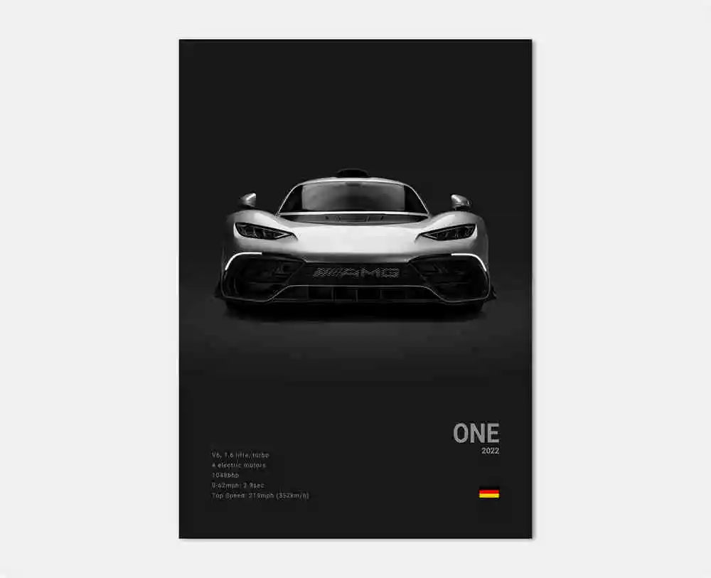 Affiches voitures murales à l'effigie de Mercedes AMG