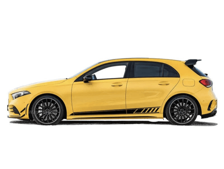 2 Pcs Door Side Stripes Skirt Sticker For Mercedes Benz W177 A Class AMG A35 4Matic A45 S 2018-Present A220 A250 Accessories