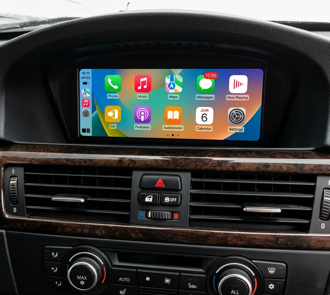 Autoradio connecté Android Auto et Apple CarPlay pour BMW Série 3 M3 E90 E92 CCC CIC (2005 à 2012)