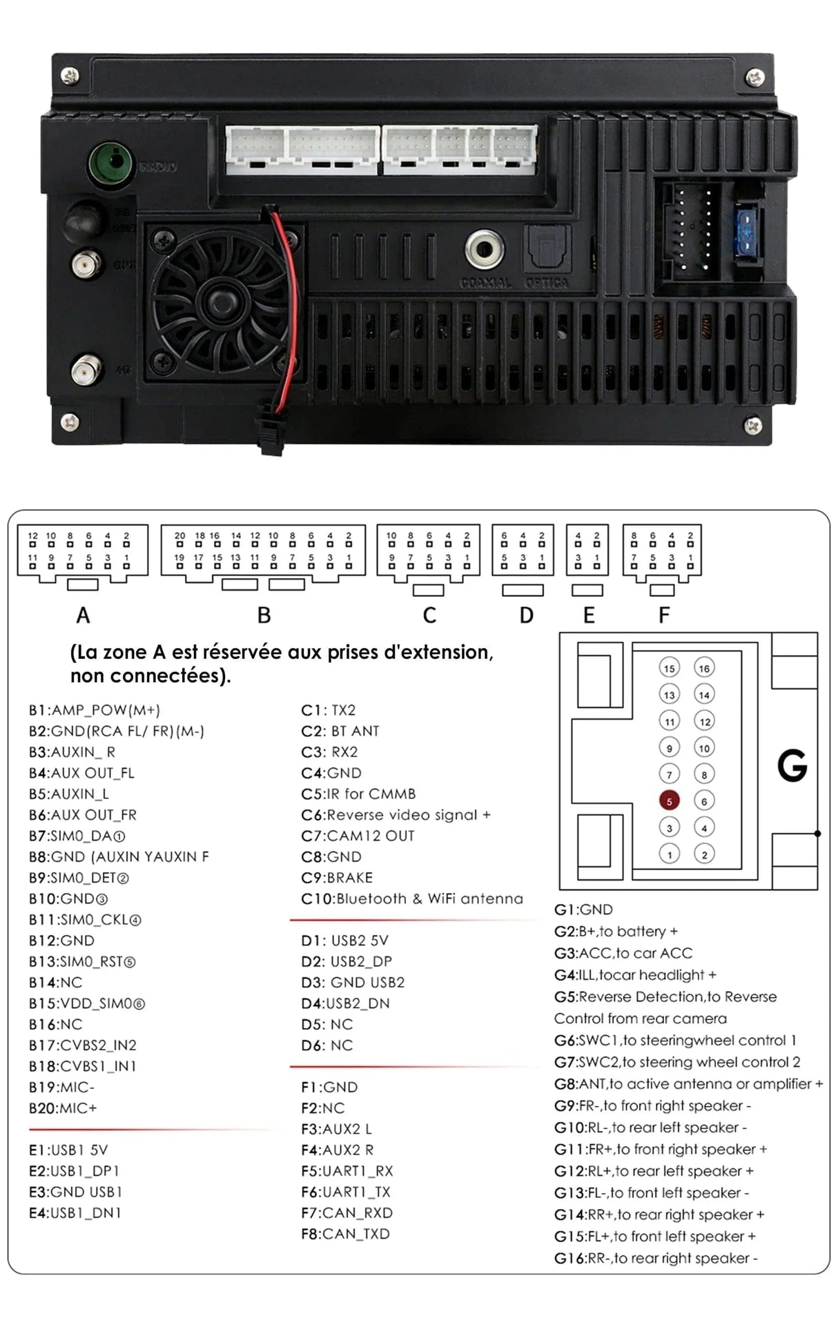 Autoradio connecté Android Auto et Apple CarPlay pour Volkswagen Polo 5 6R (2009 à 2013)