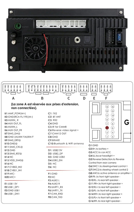 Autoradio connecté Android Auto et Apple CarPlay pour Volkswagen VW Amarok (2010 à 2013)