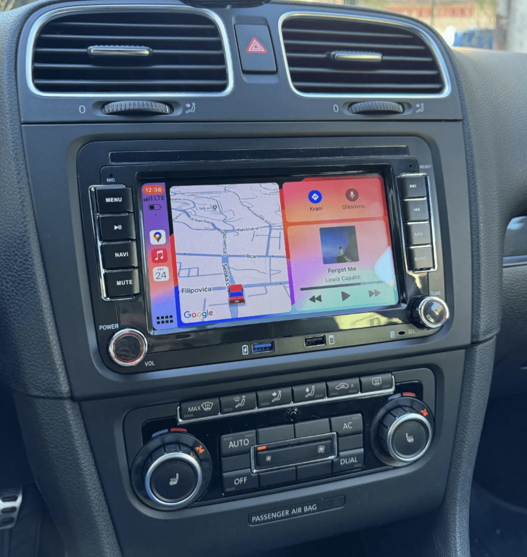 Autoradio connecté Android Auto et Apple CarPlay pour Volkswagen VW Tiguan (2007 à 2013)
