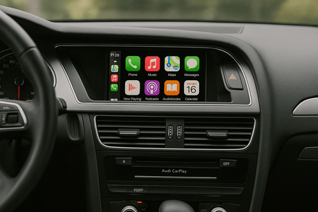 Autoradio connecté Boitier Android Auto et Apple CarPlay pour Audi A4 S4 RS4 B8 (2007 à 2016)