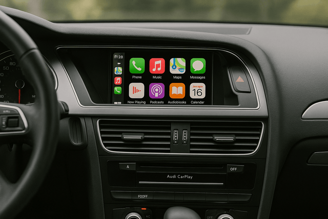 Autoradio connecté Boitier Android Auto et Apple CarPlay pour Audi A4 S4 RS4 B8 (2007 à 2016)