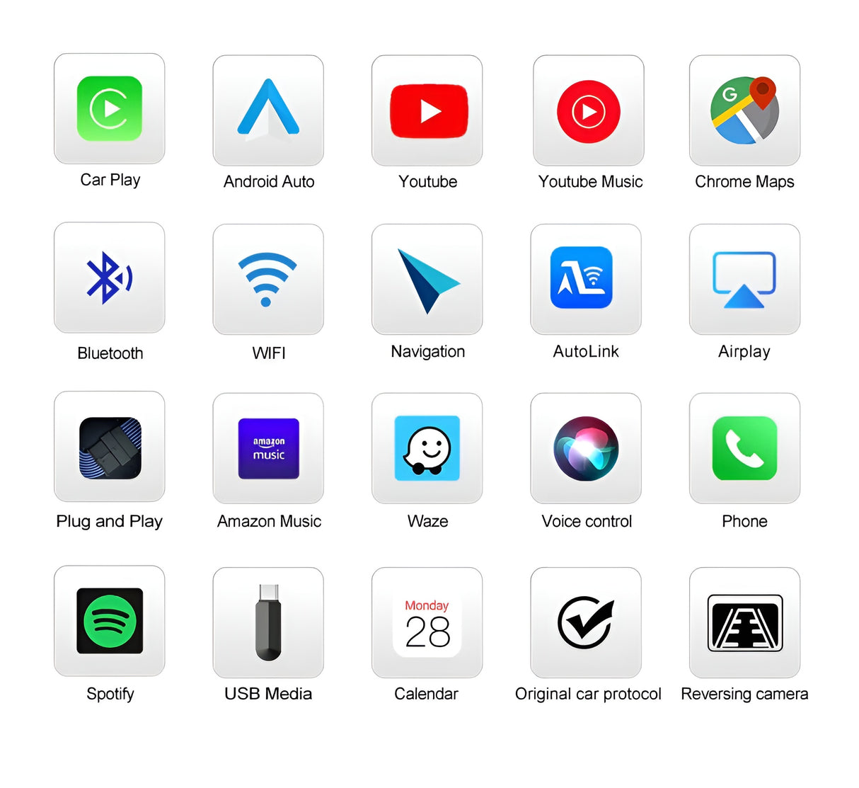 Autoradio connecté Boitier Android Auto et Apple CarPlay pour Audi A8 D4 (2009 à 2017)