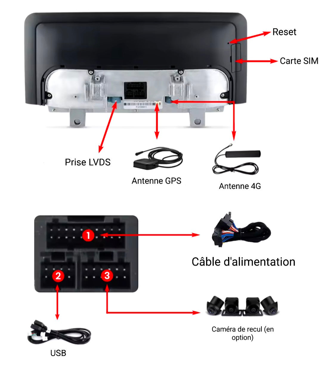 Autoradio connecte Carplay Android Auto BMW Serie E90 E92 CCC CIC