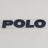 Ancien design / Noir mat Badge de coffre lettres noires VW POLO