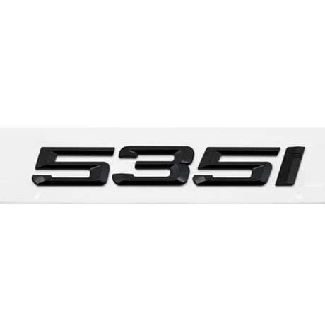 Glossy Black / 535i Badges de coffre Lettrage Noir BMW Série 5 E60 E39 F10 535i 535d 530d Emblem Badge Logo Lettering Stickers Accessories