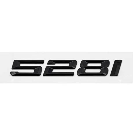 Glossy Black / 528i Badges de coffre Lettrage Noir BMW Série 5 E60 E39 F10 535i 535d 530d Emblem Badge Logo Lettering Stickers Accessories