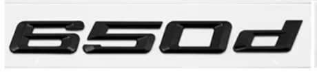 Badges de coffre Lettrage Noir BMW Série 6 Series 630i 640i 645i 650i E63 E64 F06 F12 F13 G32