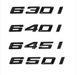 Badges de coffre Lettrage Noir BMW Série 6 Series 630i 640i 645i 650i E63 E64 F06 F12 F13 G32