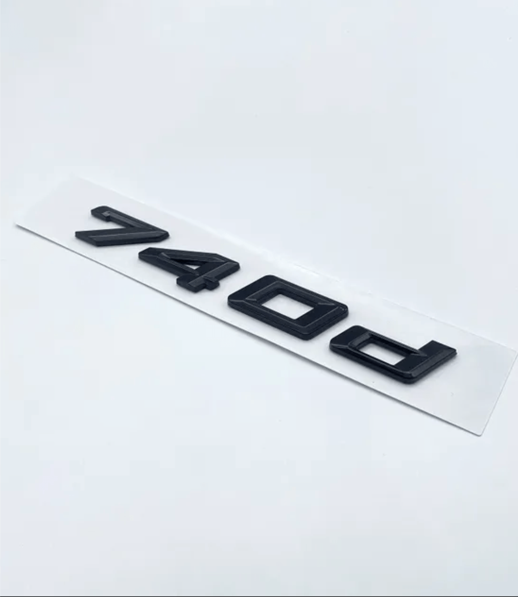 Badges de coffre Lettrage Noir BMW Série 7 730d 740d 750d 740i 750i E65 F01