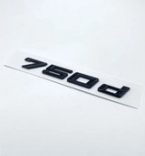 Badges de coffre Lettrage Noir BMW Série 7 730d 740d 750d 740i 750i E65 F01