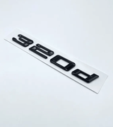 Badges de coffre Lettrage Noirs BMW Série 3 modèles E36 E46 E92 F30 320d 330d 335i