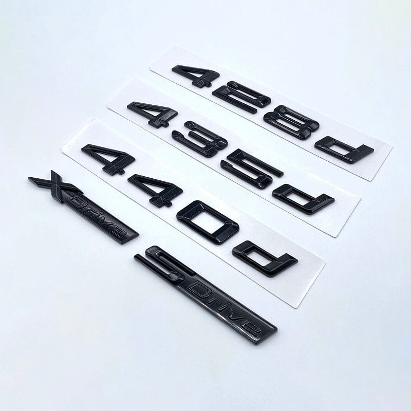 Badges de coffre Lettrage Noirs BMW Série 4 F32 420d 420i 425d 428d 428i 430d 435d 435i 440d 440i