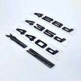 Badges de coffre Lettrage Noirs BMW Série 4 F32 420d 420i 425d 428d 428i 430d 435d 435i 440d 440i