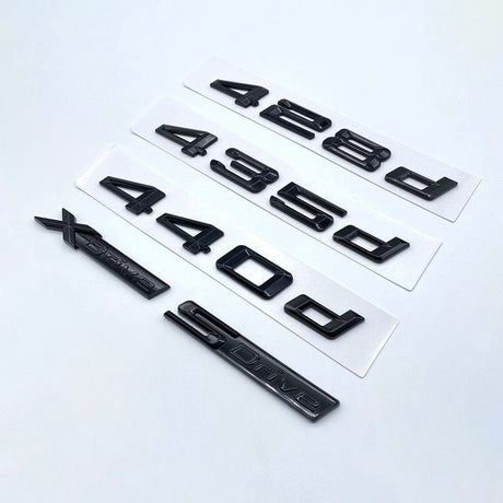 Badges de coffre Lettrage Noirs BMW Série 4 F32 420d 420i 425d 428d 428i 430d 435d 435i 440d 440i