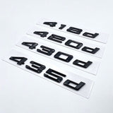 Badges de coffre Lettrage Noirs BMW Série 4 F32 420d 420i 425d 428d 428i 430d 435d 435i 440d 440i