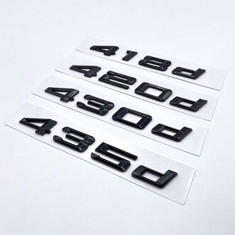 Badges de coffre Lettrage Noirs BMW Série 4 F32 420d 420i 425d 428d 428i 430d 435d 435i 440d 440i