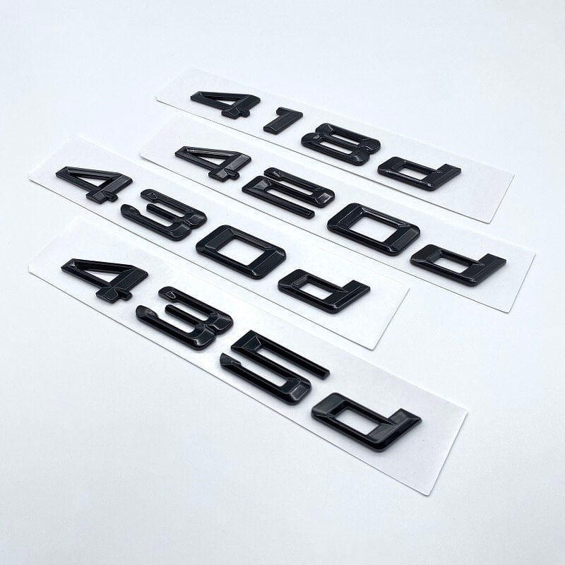 Badges de coffre Lettrage Noirs BMW Série 4 F32 420d 420i 425d 428d 428i 430d 435d 435i 440d 440i