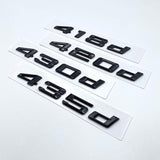 Badges de coffre Lettrage Noirs BMW Série 4 F32 420d 420i 425d 428d 428i 430d 435d 435i 440d 440i
