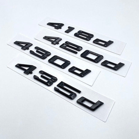 Badges de coffre Lettrage Noirs BMW Série 4 F32 420d 420i 425d 428d 428i 430d 435d 435i 440d 440i
