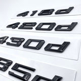 Badges de coffre Lettrage Noirs BMW Série 4 F32 420d 420i 425d 428d 428i 430d 435d 435i 440d 440i