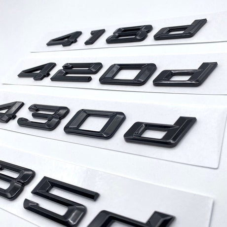 Badges de coffre Lettrage Noirs BMW Série 4 F32 420d 420i 425d 428d 428i 430d 435d 435i 440d 440i
