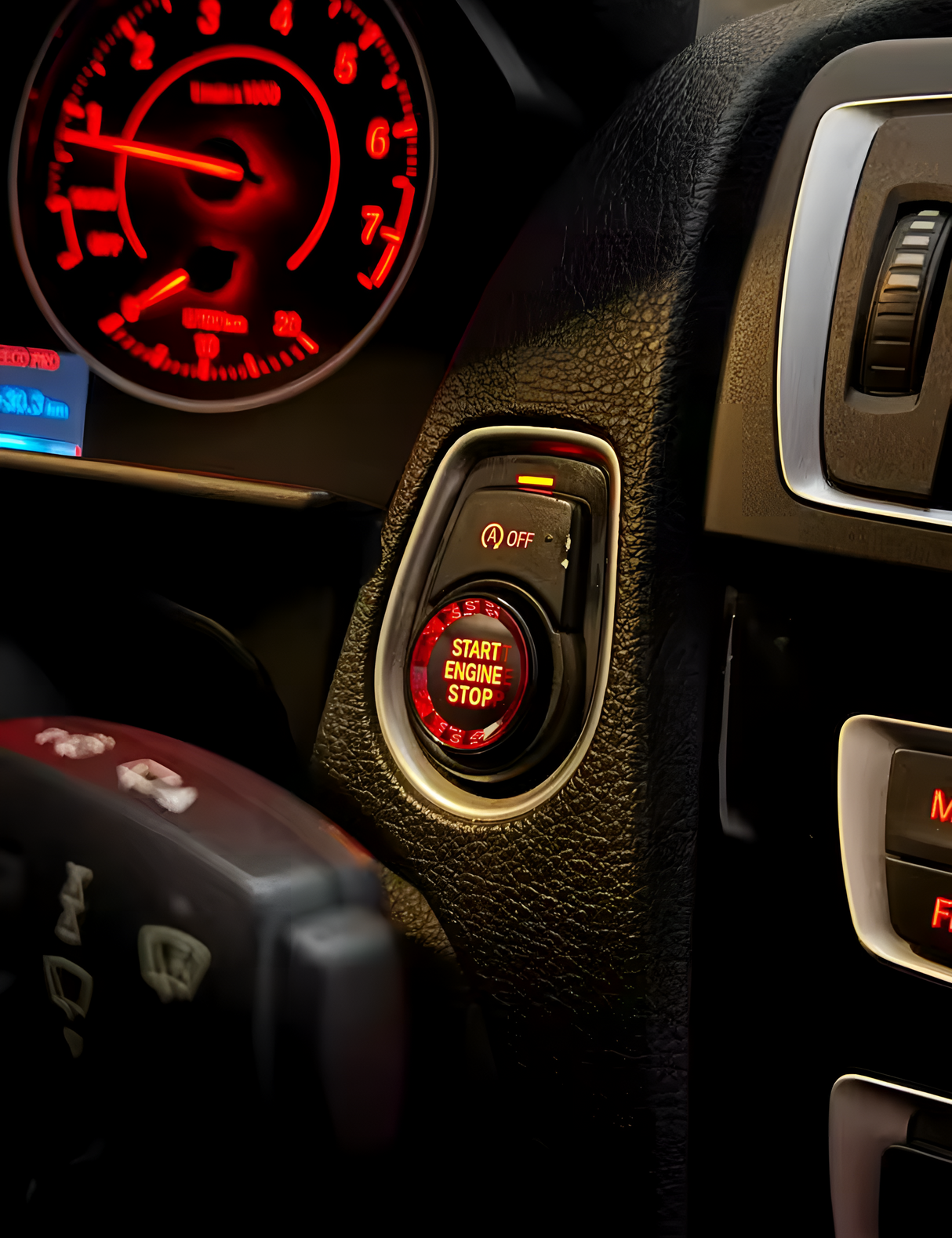 Bouton de démarrage Start/Stop Cristal pour BMW Série 5 F10 (2010 à 2017)