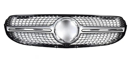 Argent / Après restylage (2019 à 2022) / Autres finitions Calandre Diamant pour Mercedes GLC W253 (2015 à 2022)