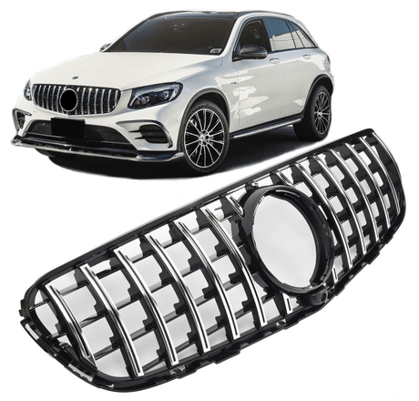 Argent / Avant restylage (2015 à 2019) / AMG Line Calandre Panamericana AMG GTR pour Mercedes GLC W253 (2015 à 2022)