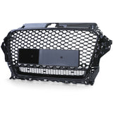 Grille de calandre noire nid d'abeille type RS3 pour Audi A3 8V (2012 - 2020)