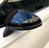 Coques de rétroviseurs Noires Brillantes pour Audi A4 B9 (2017 - 2022)