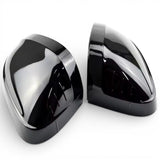 Coques de rétroviseurs Noires Brillantes pour Audi A4 S4 RS4 B9 (2017 - 2024)