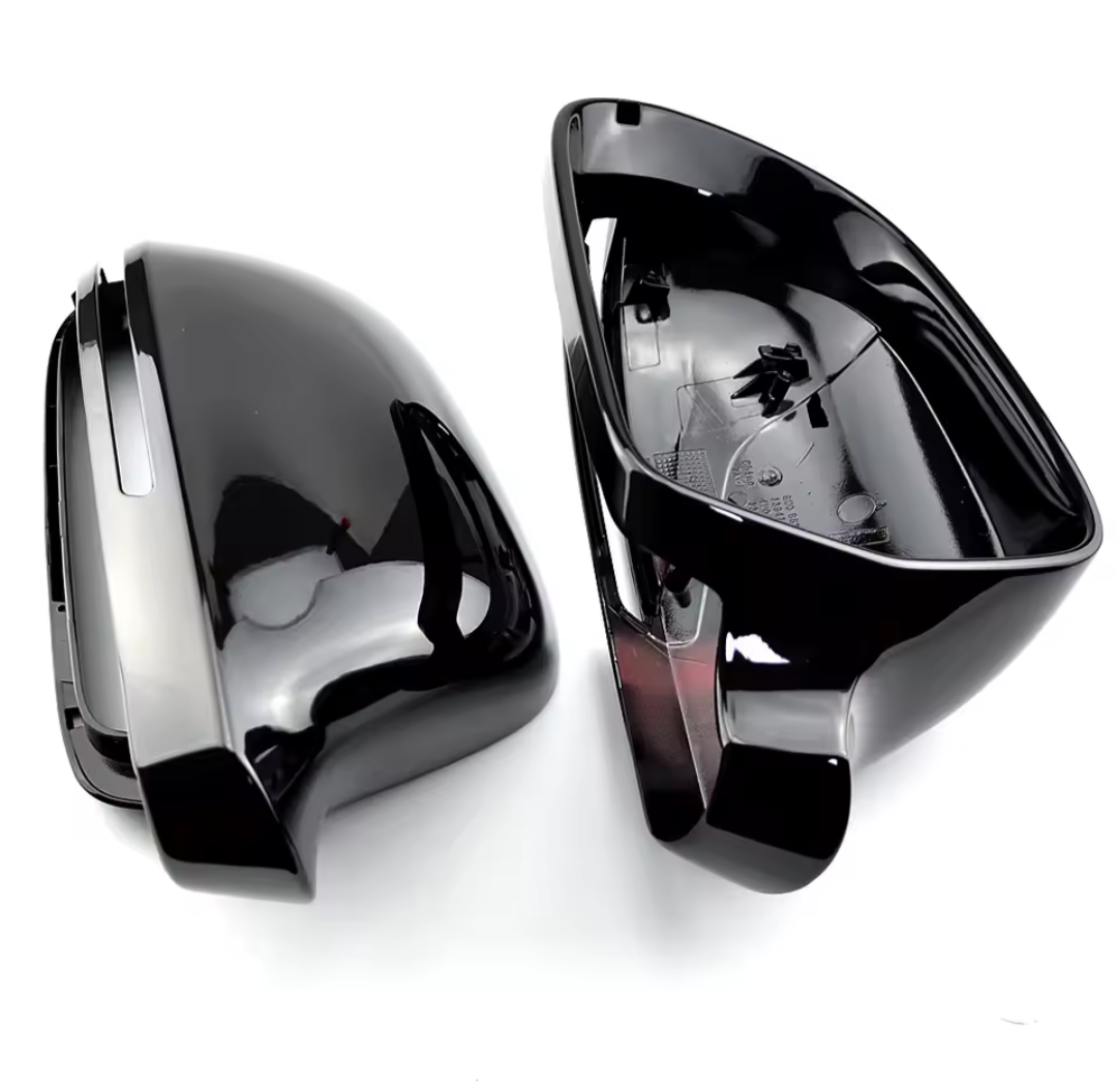 Coques de rétroviseurs noires brillantes pour Audi A4 B8 (2007 - 2015)