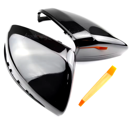 Coques de rétroviseurs noires brillantes pour Mercedes GLC W253 (2015 - 2022)