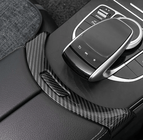 Couvercle d'ouverture de boîte à gant de console centrale carbone replica pour Mercedes Classe C W205