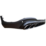 Diffuseur avec sorties d'échappement pare-choc arrière look 63 AMG pour Mercedes GLC X253 (2015 à 2021)