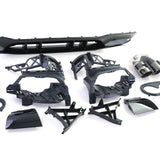 Diffuseur et sorties d'échappement look A45s AMG pare-choc arrière pour Mercedes Classe A W177 (2018 à 2023)