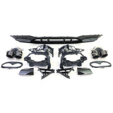 Diffuseur et sorties d'échappement look A45s AMG pare-choc arrière pour Mercedes Classe A W177 (2018 à 2023)