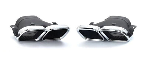 Diffuseur et sorties d'échappement pare-choc arrière look 63 AMG pour Mercedes Classe C Berline W205 (2014 à 2021)