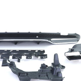 Diffuseur et sorties d'échappement pare-choc arrière look 63 AMG pour Mercedes Classe C Berline W205 (2014 à 2021)