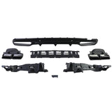 Diffuseur et sorties d'échappement pare-choc arrière look 63 AMG pour Mercedes Classe C Berline W205 (2014 à 2021)