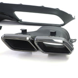 Diffuseur et sorties d'échappement pare-choc arrière look 63 AMG pour Mercedes Classe C Coupé W205 (2014 à 2021)