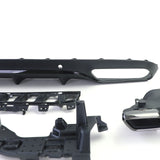 Diffuseur et sorties d'échappement pare-choc arrière look 63 AMG pour Mercedes Classe C Coupé W205 (2014 à 2021)