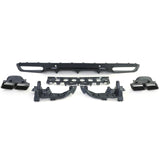 Diffuseur et sorties d'échappement pare-choc arrière look 63 AMG pour Mercedes Classe C Coupé W205 (2014 à 2021)