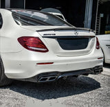 Diffuseur et sorties d'échappement pare-choc arrière look 63 AMG pour Mercedes Classe E W213 (2016 à 2020)