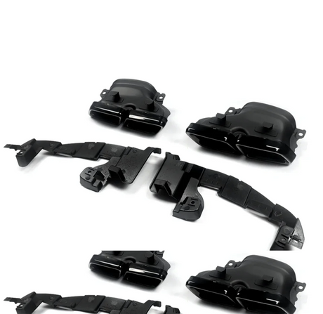 Diffuseur et sorties d'échappement pare-choc arrière look 63 AMG pour Mercedes Classe E W213 (2016 à 2020)