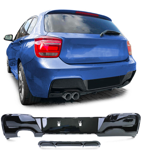 Diffuseur pare-choc arrière type M Performance pour BMW Série 1 F20 (2011 à 2018)